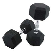 gym power training equipment dumbbell hex rubber dumbbell